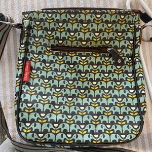 Nicky James Elephant Blue and Brown Crossbody Bag